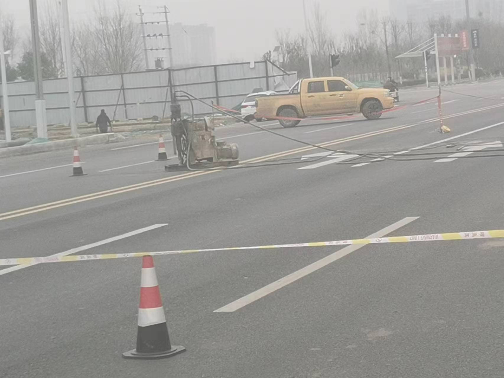 承留镇公路路基沉陷注浆